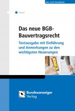 Cover-Bild Das neue BGB-Bauvertragsrecht