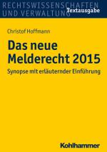 Cover-Bild Das neue Melderecht 2015