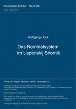 Cover-Bild Das Nominalsystem im Uspenskij Sbornik