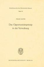 Cover-Bild Das Opportunitätsprinzip in der Verwaltung.