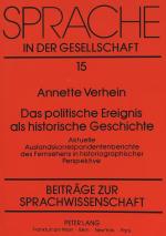 Cover-Bild Das politische Ereignis als historische Geschichte