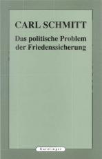 Cover-Bild Das politische Probleme der Friedenssicherung