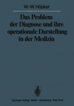 Cover-Bild Das Problem der Diagnose und ihre operationale Darstellung in der Medizin