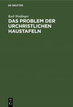 Cover-Bild Das Problem der Urchristlichen Haustafeln