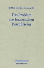 Cover-Bild Das Problem des historischen Bewußtseins