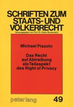 Cover-Bild Das Recht auf Abtreibung als Teilaspekt des Right of Privacy