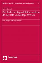 Cover-Bild Das Recht der Reproduktionsmedizin de lege lata und de lege ferenda