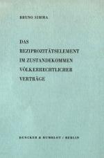 Cover-Bild Das Reziprozitätselement im Zustandekommen völkerrechtlicher Verträge.