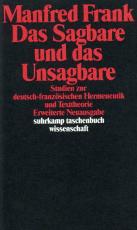 Cover-Bild Das Sagbare und das Unsagbare