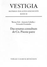 Cover-Bild Das senatus consultum de Cn. Pisone patre
