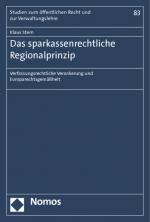 Cover-Bild Das sparkassenrechtliche Regionalprinzip