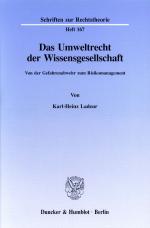 Cover-Bild Das Umweltrecht der Wissensgesellschaft.