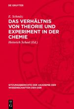 Cover-Bild Das Verhältnis von Theorie und Experiment in der Chemie