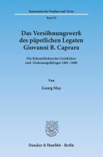 Cover-Bild Das Versöhnungswerk des päpstlichen Legaten Giovanni B. Caprara.