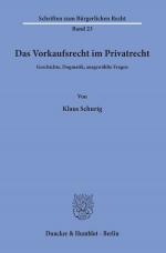 Cover-Bild Das Vorkaufsrecht im Privatrecht.