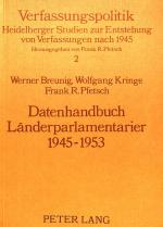 Cover-Bild Datenhandbuch Länderparlamentarier 1945-1953