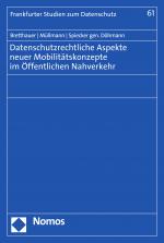 Cover-Bild Datenschutzrechtliche Aspekte neuer Mobilitätskonzepte im Öffentlichen Nahverkehr