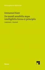 Cover-Bild De mundi sensibilis atque intelligibilis forma et principiis