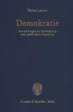 Cover-Bild Demokratie. Betrachtungen zur Entwicklung einer gefährdeten Staatsform. (Der Band enthält die folgenden vier, bereits veröffentlichten Bücher: Demokratie. Selbstzerstörung einer Staatsform? (1979);