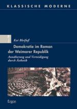 Cover-Bild Demokratie im Roman der Weimarer Republik