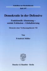 Cover-Bild Demokratie in der Defensive.