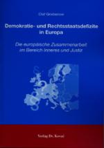 Cover-Bild Demokratie- und Rechtstaatsdefizite in Europa