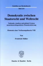 Cover-Bild Demokratie zwischen Staatsrecht und Weltrecht.