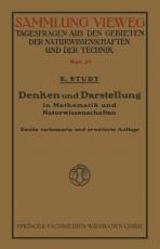 Cover-Bild Denken und Darstellung in Mathematik und Naturwissenschaften