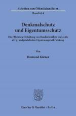 Cover-Bild Denkmalschutz und Eigentumsschutz.
