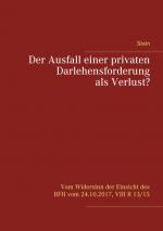 Cover-Bild Der Ausfall einer privaten Darlehensforderung als Verlust?