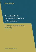 Cover-Bild Der automatische Informationsaustausch in Steuersachen