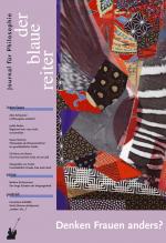 Cover-Bild Der Blaue Reiter. Journal für Philosophie / Denken Frauen anders?