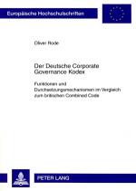 Cover-Bild Der Deutsche Corporate Governance Kodex