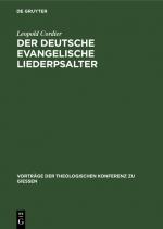 Cover-Bild Der deutsche evangelische Liederpsalter