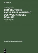 Cover-Bild Der deutsche Pazifismus während des Weltkrieges 1914-1918