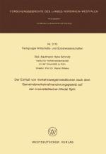 Cover-Bild Der Einfluß von Verkehrswegeinvestitionen nach dem Gemeindeverkehrsfinanzierungsgesetz auf den innerstädtischen Modal Split