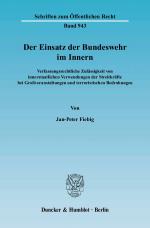Cover-Bild Der Einsatz der Bundeswehr im Innern.