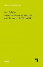 Cover-Bild Der Formalismus in der Ethik und die materiale Wertethik