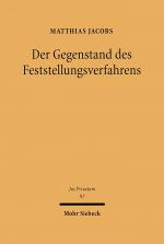 Cover-Bild Der Gegenstand des Feststellungsverfahrens