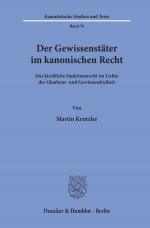 Cover-Bild Der Gewissenstäter im kanonischen Recht.