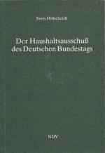 Cover-Bild Der Haushaltsausschuss des Deutschen Bundestags