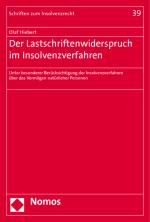 Cover-Bild Der Lastschriftenwiderspruch im Insolvenzverfahren