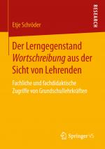 Cover-Bild Der Lerngegenstand Wortschreibung aus der Sicht von Lehrenden