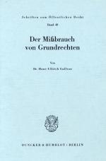 Cover-Bild Der Mißbrauch von Grundrechten.