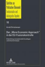 Cover-Bild Der «More Economic Approach» in der EU-Fusionskontrolle