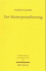 Cover-Bild Der Musterprozeßvertrag