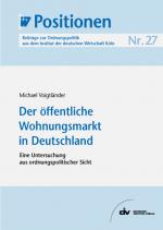 Cover-Bild Der öffentliche Wohnungsmarkt in Deutschland