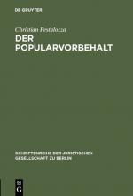 Cover-Bild Der Popularvorbehalt