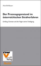 Cover-Bild Der Prozessgegenstand im österreichischen Strafverfahren