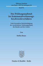 Cover-Bild Der Prüfungsmaßstab im Kommunalverfassungsbeschwerdeverfahren.